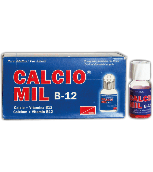 Calcio Mil B12 Ampolla Bebible Para Adulto 10 ml caja x10