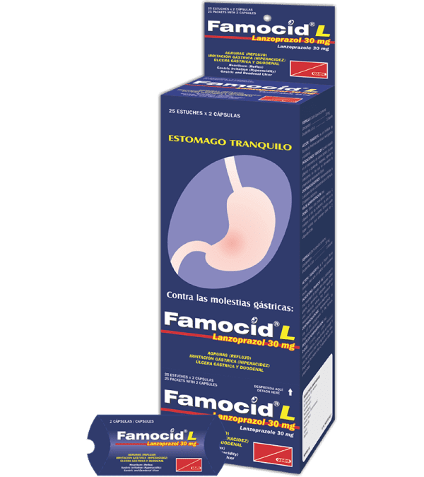 Famocid L Dispensador 25 estuches x2 capsulas