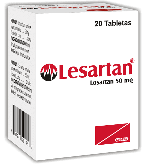 Lesartan Tabletas 50 mg caja x20