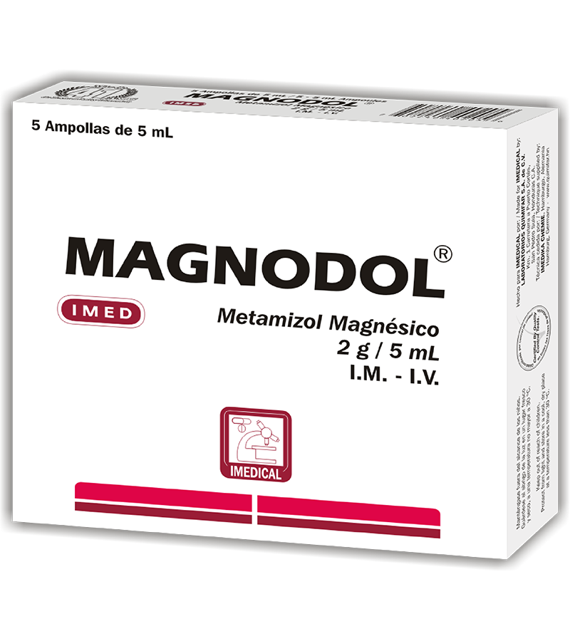 Magnodol Ampolla Inyectable2 g / 5 ml caja x5