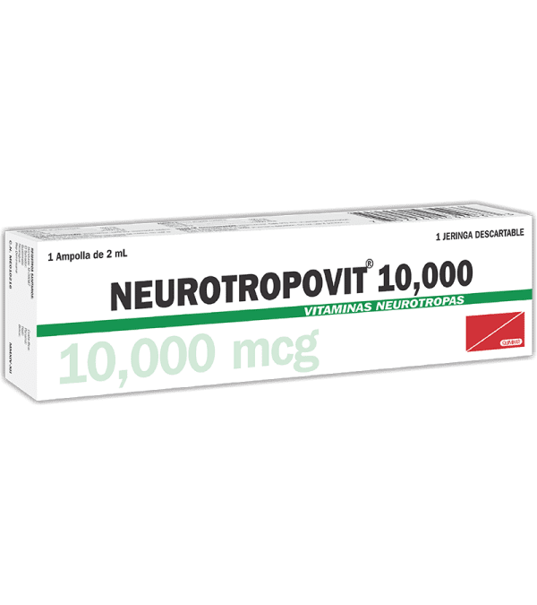 Neurotropovit Ampolla Inyectable 10000 mcg / 2 mlcaja x1