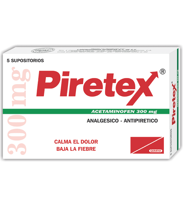 Piretex Infantil Supositorio 300 mg caja x5