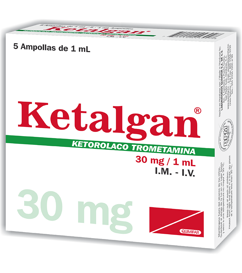 Ketalgan Ampolla  Inyectable 30 mg caja x5