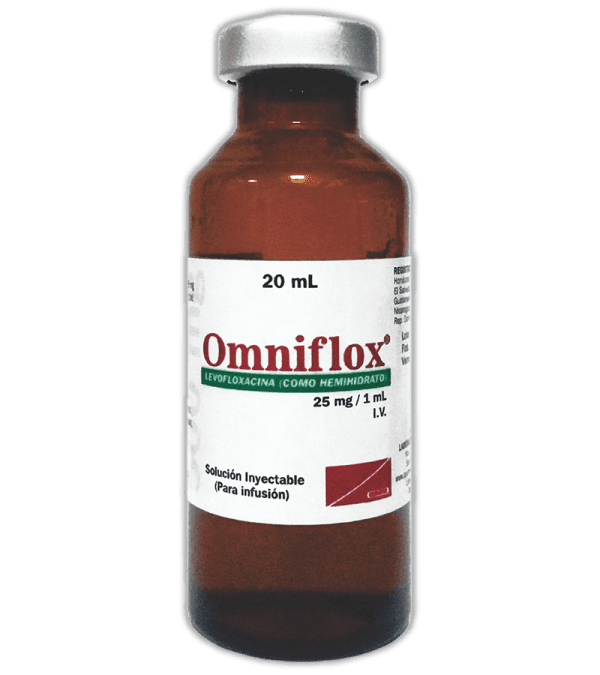 Omniflox Vial Inyectable 25 mg / 1 ml  frasco ampula 20 ml