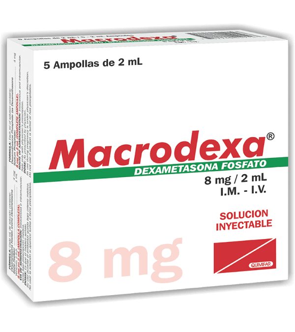 Macrodexa Ampolla Inyectable 8 mg / 2 ml caja x5