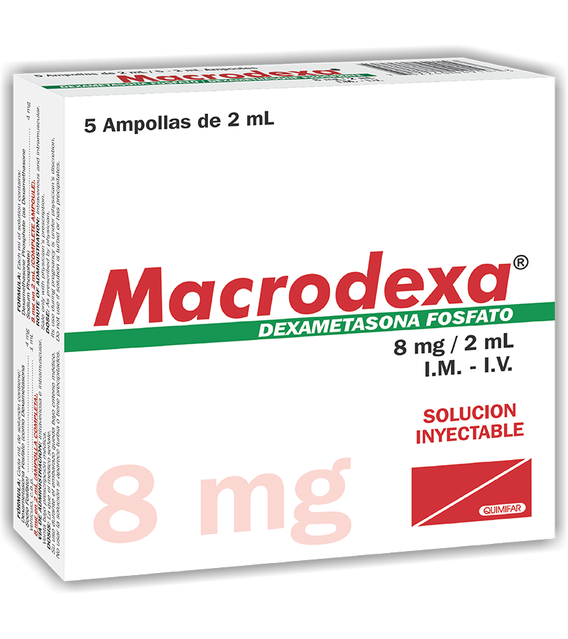 Macrodexa Ampolla Inyectable 8 mg / 2 ml caja x5