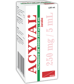 Acyval Jarabe 250 mg / 5 ml frasco 120 ml