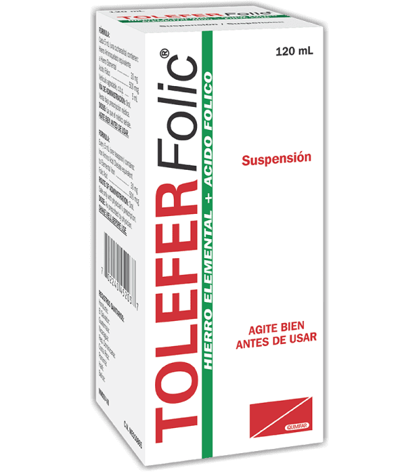 Tolefer Folic 500 Jarabe 120 ml