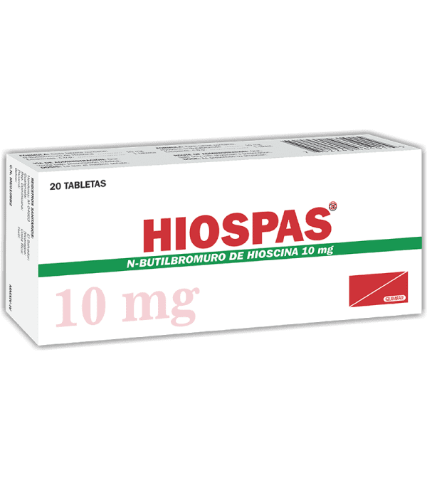 Hiospas Tabletas 10 mg caja x20