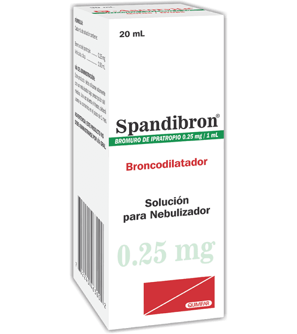 Spandibron Solucion para Nebulizador 0.25 mg / 1 ml frasco 20 ml