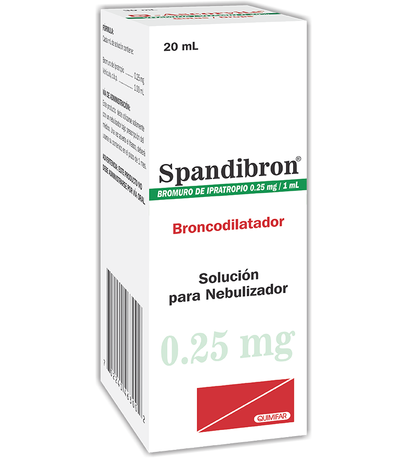 Spandibron Solucion para Nebulizador 0.25 mg / 1 ml frasco 20 ml