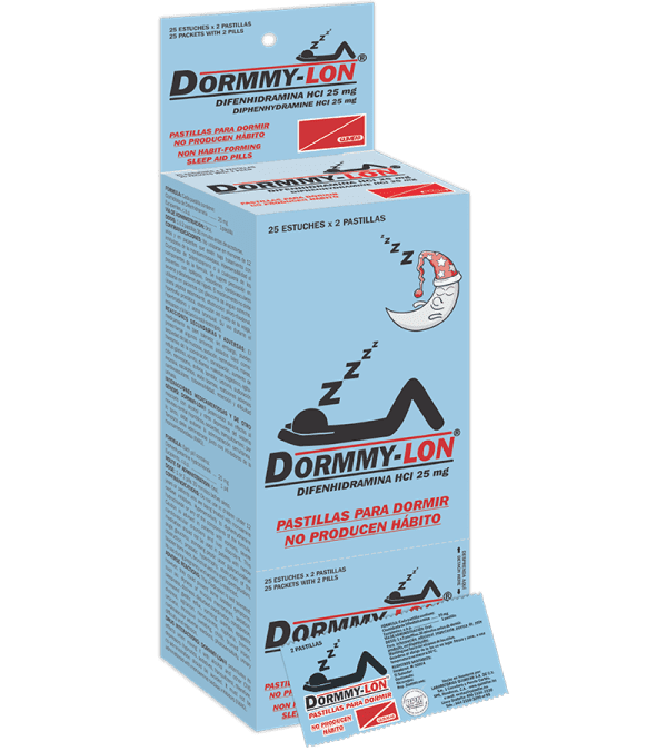 Dormmy-Lon 25 mg Dispensador 25 sobres x2 tabletas