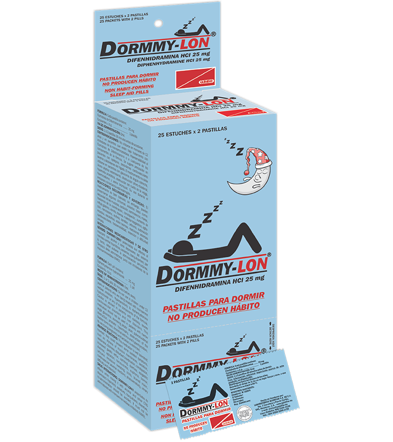 Dormmy-Lon 25 mg Dispensador 25 sobres x2 tabletas