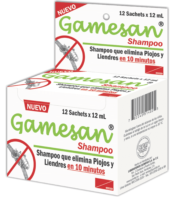 Gamesan Shampoo y Sachet (Sobre individual) 12 ml