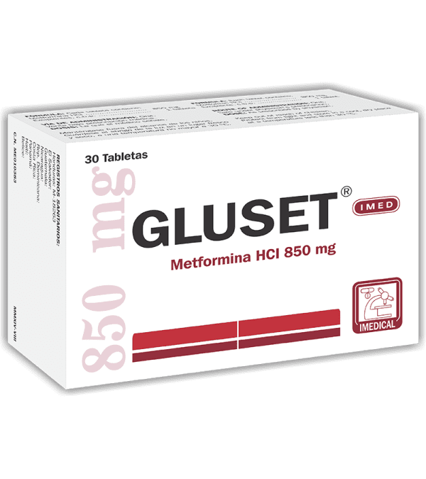 Gluset Tableta 850 mg caja x30