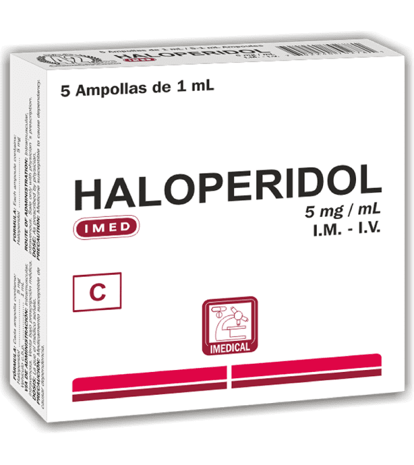 Haloperidol Ampolla Inyectable 5 mg / 1 ml Caja x5 (Producto Controlado)