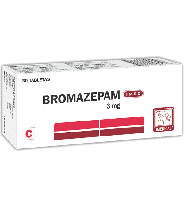 Bromazepan Tableta 3 mg caja x30 (Producto Controlado)