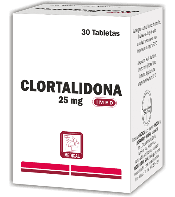 Clortalidona Tableta 25 mg caja x30