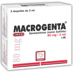 Macrogenta Ampolla Inyectable 80 mg / 2 ml caja x5