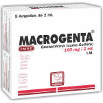 Macrogenta Ampolla Inyectable 160 mg / 2 ml caja x1