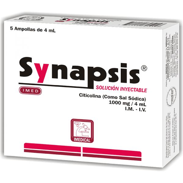 Synapsis Ampolla Inyectable 1000 mg / 4 ml caja x5