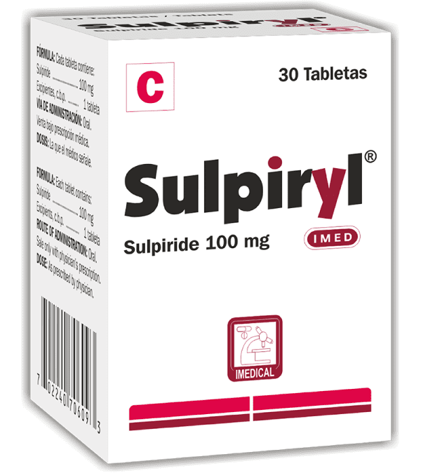 Sulpiryl Tableta 100 mg frasco x30 (Producto Controlado)