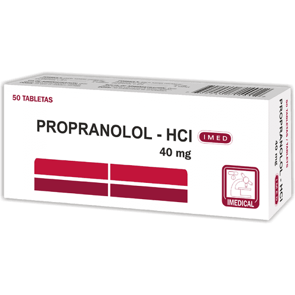 Propranolol Tableta 40 mg caja x50