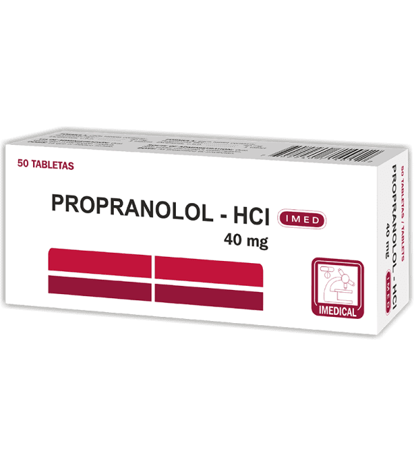 Propranolol Tableta 40 mg caja x50