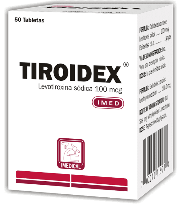 Tiroidex Tableta 100 mg frasco x50