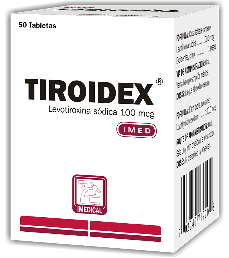 Tiroidex Tableta 100 mg frasco x50