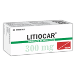Litiocar 300 mg caja x 30 tabletas