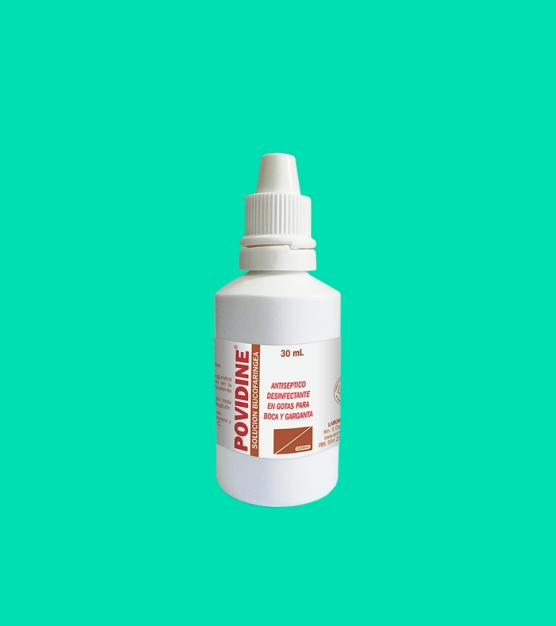 044103 Povidine Antiséptico Bucofaringeo x 30 mL (Gotas) sitio web Povidine bucal gotas 30 ml - Imagen 1
