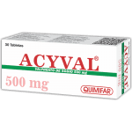 Acyval 500 mg caja x 30 tabletas